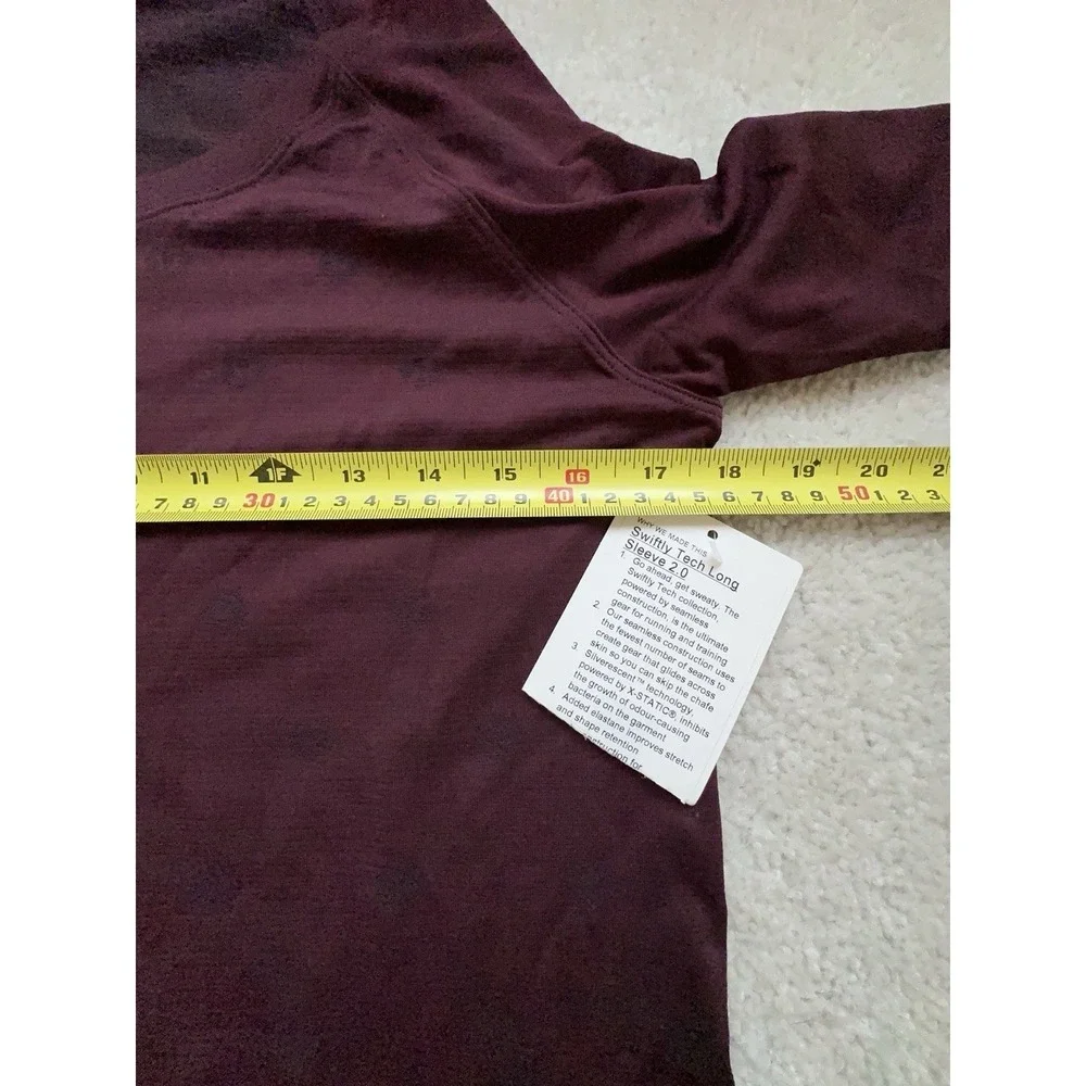 RARE - NWT Lululemon Swiftly Tech Long Sleeve 2.0 Shirt Logo Printed 10